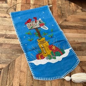 Handmade felt holiday wall hanging